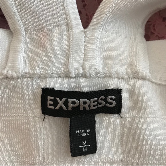 Express White Bodycon Dress M - Picture 3 of 3